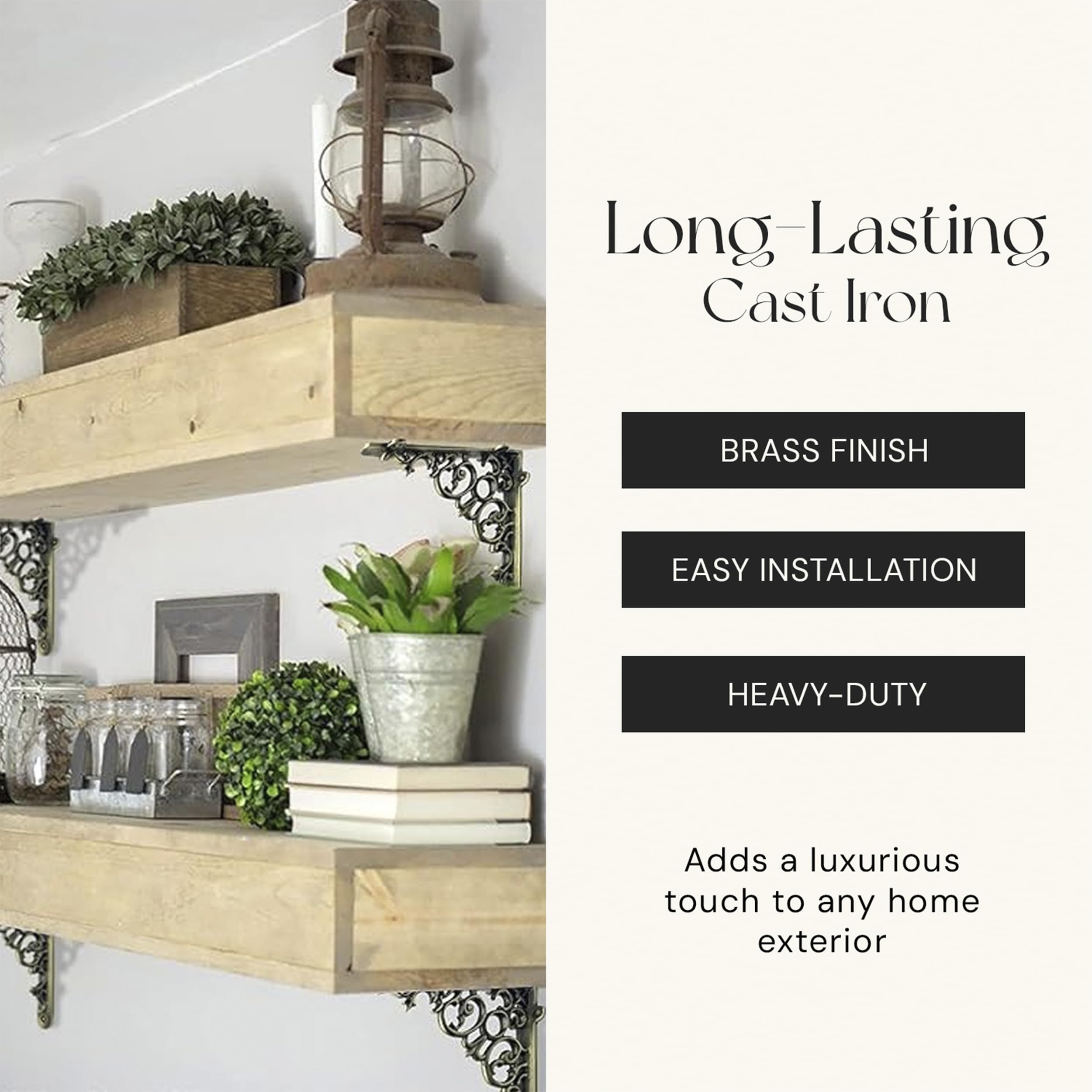 Amazon.com: NACH Decorative Shelf Brackets, 2 Pack of 12 x 2 x 12